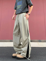 Threebooy Side Zip Mesh Work Trousers Men Ice Silk Quick Dry Waterproof Straight Trousers Breathable Workwear Cargo Pants Men's Clothing