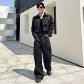 Threebooy Men's Relaxed Daywear Black 2-Piece Set