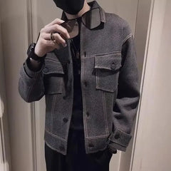 Threebooy Casual High Quality Men's Cargo Jackets Joker Clothes Offer Luxury Male Coats