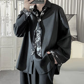 Threebooy Korean Fashion Stylish Long Sleeve Blouses Men Streetwear All-match Handsome Teens Shirt Autumn New Retro Oversize Shirts