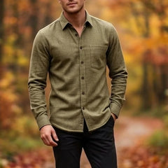 Threebooy Summer Men's Shirt Ultra Thin Faux Linen Long Sleeve Shirt Home Outdoor Fishing Shirt Men's Top Men Clothing Hawaiian Shirt