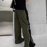 Threebooy Hippie Wide Loose Baggy Straight Summer Casual Pants Man Hip Hop Trousers for Men Thin Mens Clothing Harajuku Fashion New in Y2k