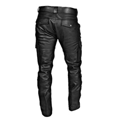 Threebooy 2024 New Men's Leather Pants Retro Punk Loose Casual Straight-leg Pants Autumn Winter High Street Goth Style Long Trousers
