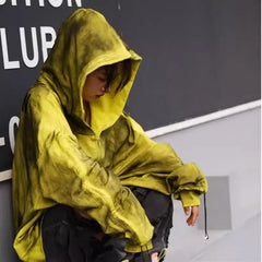 Threebooy Y2k Oversized Hoodie Hip Hop Punk Tie Dye Sports Long Sleeved Hoodie Printed Pullover Couple Sweatshirt Jacket Goth Streetwear