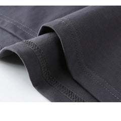 Threebooy Summer Men's Heavy T Shirt Casual Solid Short Sleeve Basic Tee Women 100% Cotton 260gsm 9.17oz Oversized O Neck Hip-Hop Tops