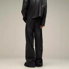 Threebooy Casual 90s Streetwear Autumn and Winter American Niche Loose Pants Men's High-end plus Size Jeans