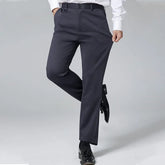 Threebooy Slim Casual Pants Men Autumn Anti-wrinkle-free Elastic Straight-leg Pants Business Wear