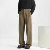 Threebooy Men's Light Luxury Naples Slim-fit Suit Pants Casual Japanese Retro Premium Quality Elegant Popular Leisure Trousers 2026 Spring