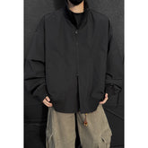 Threebooy Autumn Jacket Men Fashion Casual Black Jackets Men Japanese Streetwear Hip-hop Loose Bomber Jacket Mens Short Coat M-3XL