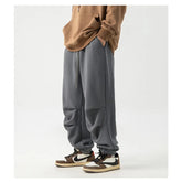 Threebooy Polar Fleece Double Pleated Sweatpants Men's Autumn Winter New Paratrooper Pants Loose Trendy Brand Casual