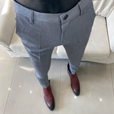 Threebooy Men Dress Pants Thin Suit Pants Stretch Slim Formal Trousers Calça Masculina Solid Casual Pantalone Hombre Fashion Men Clothing
