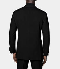 Threebooy Men Suits Double Breasted Spliced Collar Tailor-Made 2 Pieces Blazer Pants Formal Prom Wedding Groom