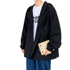 Threebooy Man Hoodie Hooded Jackets Men's Clothing Loose Fitting Korean Popular Clothes Outerwear Coats Spring Style