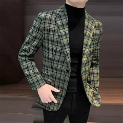 Threebooy Single Breasted Men's Suit Jackets Slim Fit Coat Fashion Male Blazer Thin Original Classic Elegant Korean Style Clothes