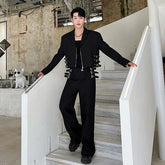 Threebooy Men's Belted Dapper 2-Piece Set