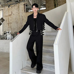 Threebooy Men's Belted Dapper 2-Piece Set