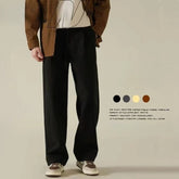 Threebooy American High Street High-end Black Straight Leg Trousers Versatile Trendy Loose Wrinkle Resistant Drooping Feeling Suit Pants