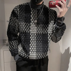 Threebooy Sweatshirt Handsome Long Sleeves New Men Fashion Small Fragrance Style Trendy Brand Men Jacket Sweatshirts