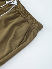 Threebooy plus Size Men's Workwear Capri Pants Casual Street Style Suitable for Daily Outings