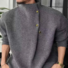 Threebooy Winter New Men's Solid Color Long-Sleeved Sweater Japanese Retro Fashion Trendy High Street Loose Casual Niche Men's Top