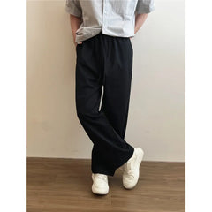 Threebooy Summer Casual Pants Men Retro Straight Pants Men Japanese Streetwear Loose Wide Leg Pants Mens Vintage Trousers M-2XL 