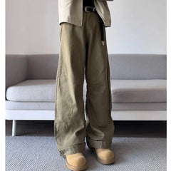 Threebooy NEW pants Unisex Straight Leg Loose Fit Cotton Casual Pants Outdoor Sportswear Trendy Versatile Trousers Men Women Fashion