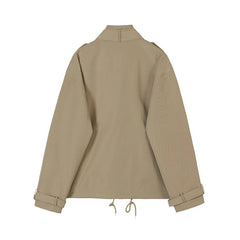 Threebooy Autumn Clothing Men's Luxury Jacket Casual Streetwear Turn-down Collar Pocket Korean Popular Harajuku Retro Long Sleeve Coat