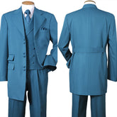 Threebooy Luxury Men's Suit 3 Pieces Blazer Vest Pants Peaked Lapel Satin Business Formal Work Wear Wedding Groom
