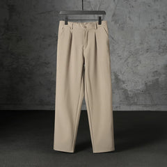 Threebooy New Japanese Retro Male Suit Pants Light Luxury Straight Draped Button-down Business Casual Pants Premium Slim Elegant Trousers