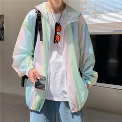 Threebooy Sunscreen Shirt Summer Hoodie Men's Skin Ice Silk Men Anti Uv Clothes Hoodies Coats Jackets Clothing
