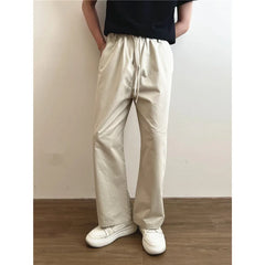 Threebooy Summer Casual Pants Men Retro Straight Pants Men Japanese Streetwear Loose Wide Leg Pants Mens Vintage Trousers M-2XL 