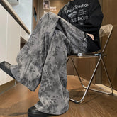 Threebooy Autumn Black Corduroy Pants Men Retro Casual Pants Men Japanese Streetwear Hip-hop Loose Wide Leg Pants Mens Vintage Trousers