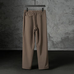 Threebooy New Japanese Retro Male Suit Pants Light Luxury Straight Draped Button-down Business Casual Pants Premium Slim Elegant Trousers