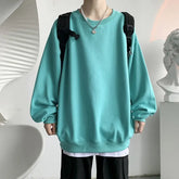 Threebooy Spring Autumn Heavyweight Trendy Brand Long-sleeved T-shirt Men's Velvet Thickened Top Loose Sports Bottoming Youth Sweatshirt