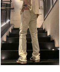Threebooy New Spring Jeans Loose-fit Straight-leg Sporty Workwear Pants Hong Style Washing Jeans For Men