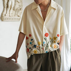 Threebooy New Trend Men Hawaiian Shirts Fashion Casual Floral Short-sleeved Vacation Blouse Leisure Streetwear Hot Sale Tops S-2XL Summer