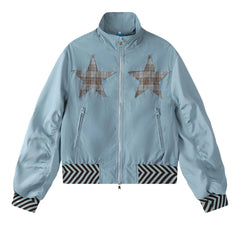 Threebooy Vintage Stars Patch Jackets Mens Harajuku Varsity Baseball Jacket Men Oversized Autumn New Streetwear Loose Casual Coats Unisex