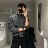 Threebooy Winter Thick Sweater Men Warm Casual Thicken Knitted Pullover Men Korean Slim Fit Long Sleeved Sweater Mens Jumper Clothes