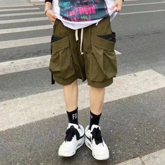 Threebooy Shorts Men Cargo Summer Baggy Pocket Stand Out Design Trendy Heavy duty Casual Street Versatile Workwear-inspired Shorts 2024