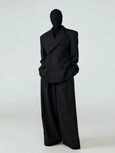 Threebooy Spring Autumn Long Black Flowy Baggy Wide Leg Pants for Mens Loose Chic Luxury Designer Clothes Soft Trousers 2025