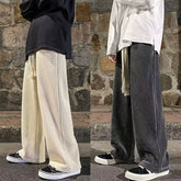 Threebooy Men's Autumn and Winter Fashion Trend Thickened Corduroy Loose Draping Korean Version Casual Comfort Versatile Pants