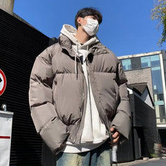 Threebooy Inter Fashion New Loose and Thick Cotton Clothes Stand Collar Cotton Jacket Short Cotton Jacket
