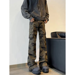 Threebooy Military Tactical Cargo Pants Men Straight Leg Camouflage Outdoor Work Hiking Durable Jogger Trousers Streetwear Clothing