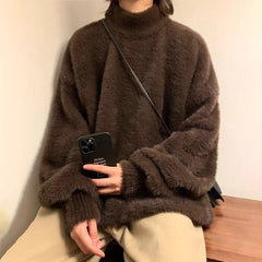 Threebooy American Street Fashion Trend Y2k Stand Collar Sweater Men Spring Autumn New Style Trend Retro High-End Knitted Sweater