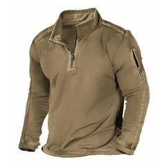 Threebooy Spring Autumn Long Sleeve Sweatshirts Men Stand Collar Half Zipper Pullvoers Hoodies Sweatshirts Loose Tops Male Clothing