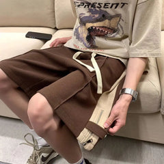 Threebooy Men's Summer New Style Student Loose Zippered Trousers Versatile Straight Sports Casual Pants