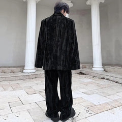 Threebooy Men's Elite Velour Blazer & Pants 2-Piece Set