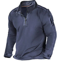 Threebooy Spring Autumn Long Sleeve Sweatshirts Men Stand Collar Half Zipper Pullvoers Hoodies Sweatshirts Loose Tops Male Clothing