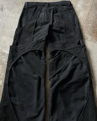 Threebooy Harajuku Gothic Black Patchwork Ripped Baggy Jeans Oversized Wide Leg Straight Y2k Men’s Jeans Punk Rock Denim Pants Streetwear