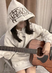 Threebooy Harajuku Letter Embroidered Fluorescent Green Hooded Sweatshirt American Hiphop Loose Couple Coat Y2k Kawaii Women Clothing